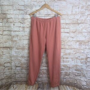 ATM French Terry Cotton Pocket Joggers In Flamingo Size Large NWT